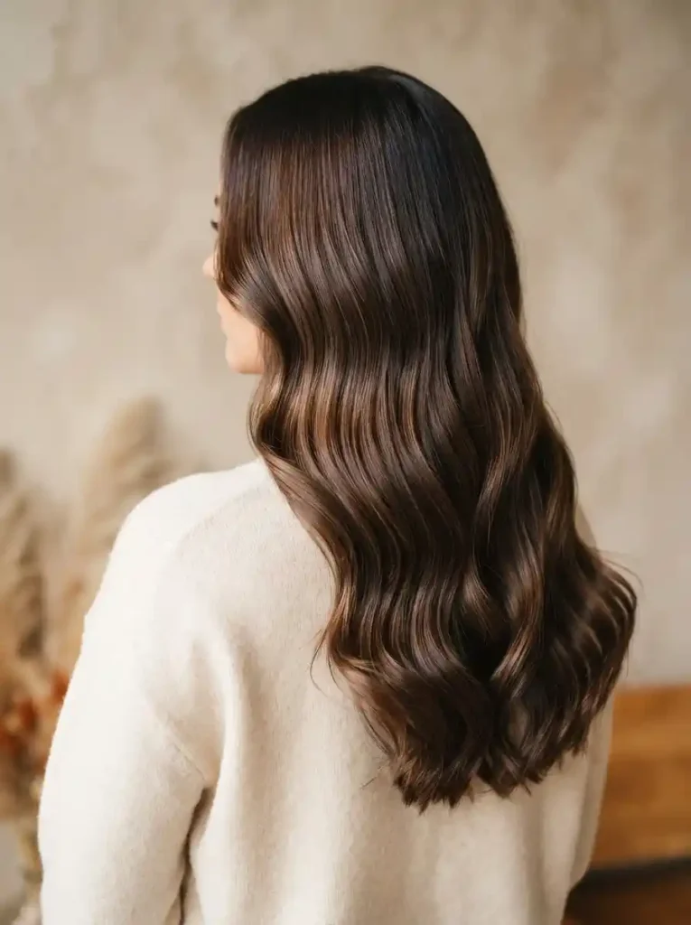 Chocolate Brown Gloss-Fall Hair Color Ideas