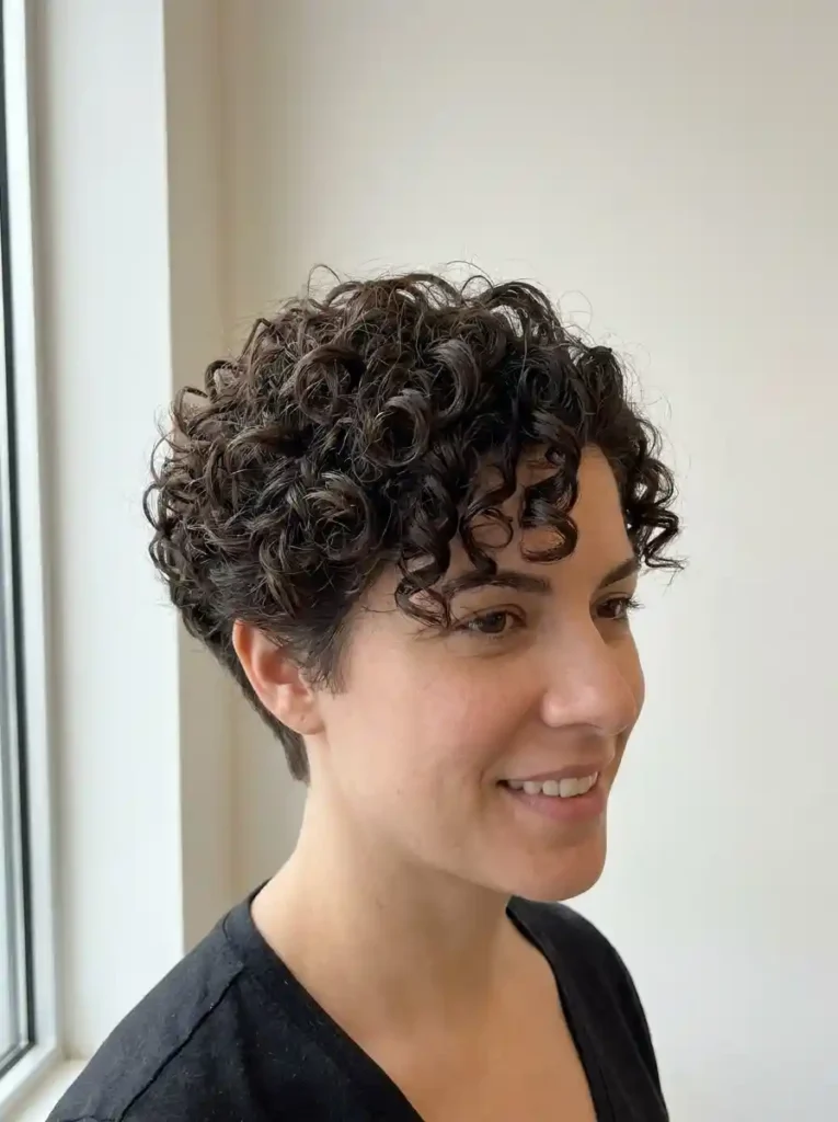 Tapered-Curly-Pixie