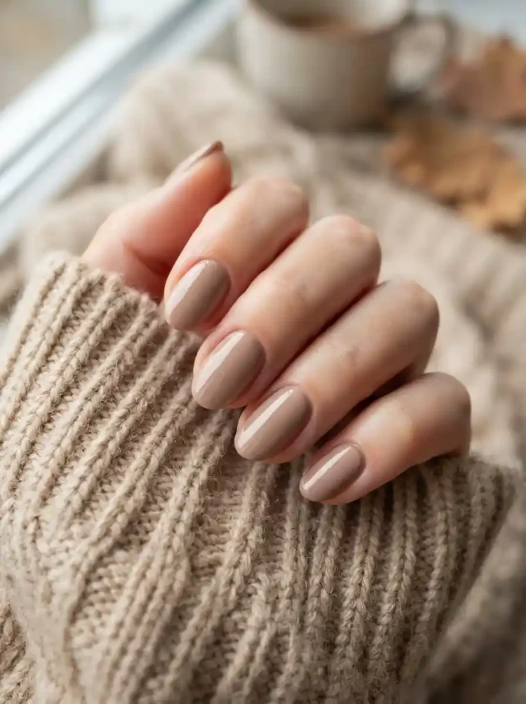 Mocha Beige Nails