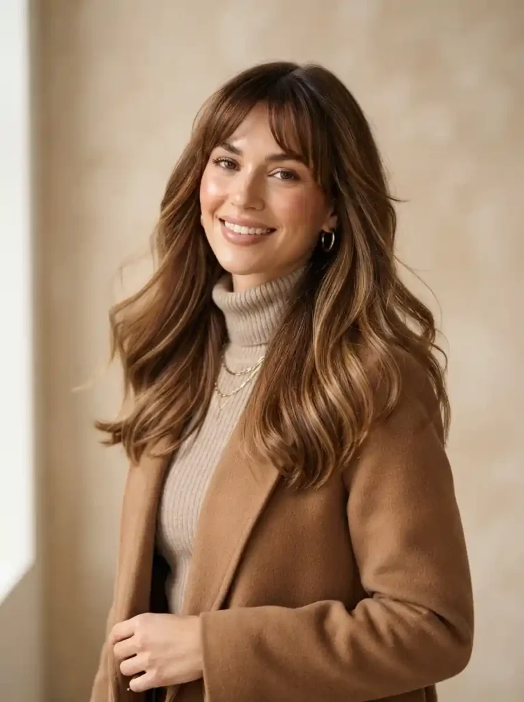 Wispy Bangs with Medium Layers