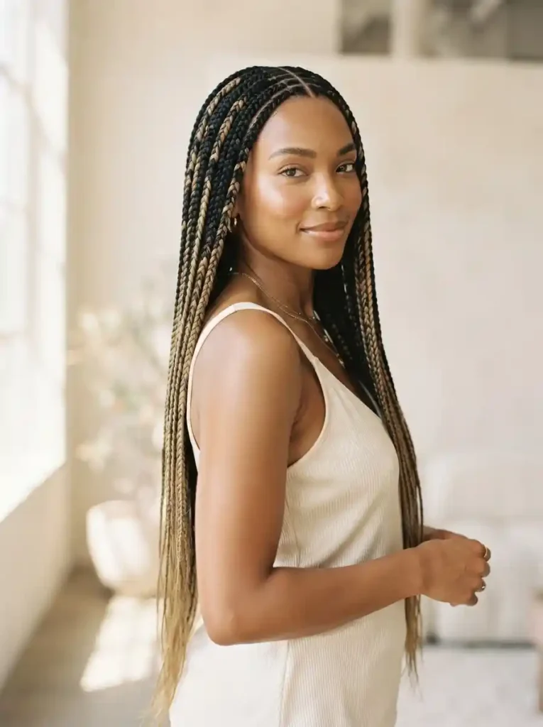 Blonde Highlighted Braids