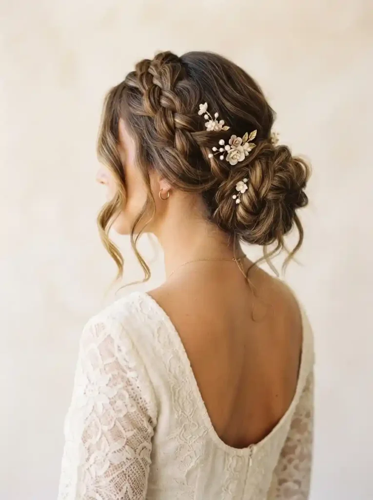 Braided-Crown-Messy-Bun