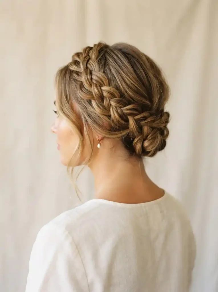Braided Crown Updo