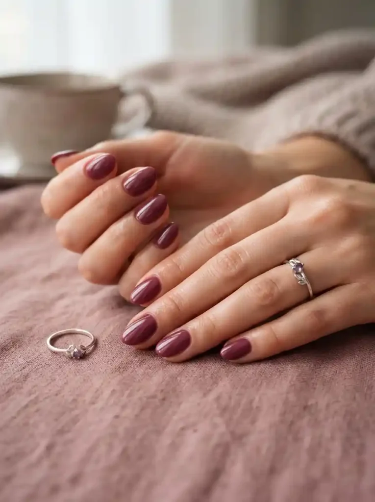 Muted Berry Nail Color