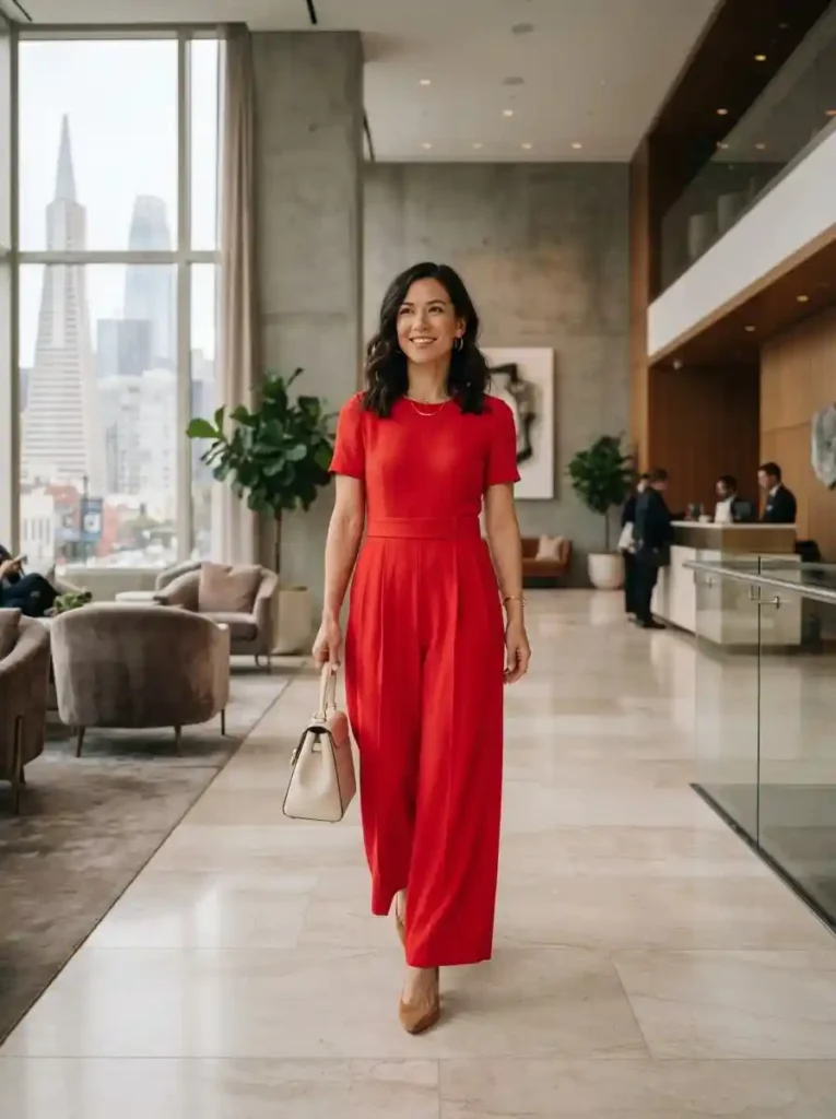 Cherry Red Jumpsuit