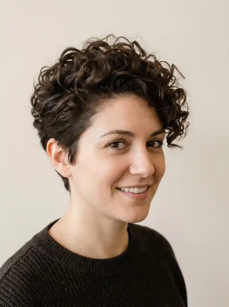 Long Top Curly Pixie