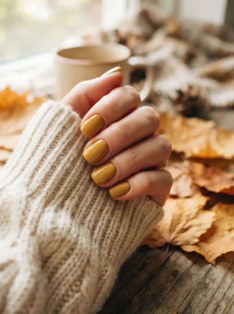 Mustard Yellow Nails