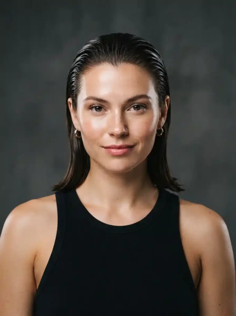 Wet Look Slick Back