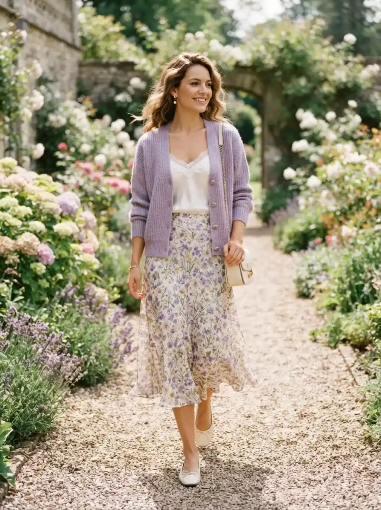 Lavender Floral Midi