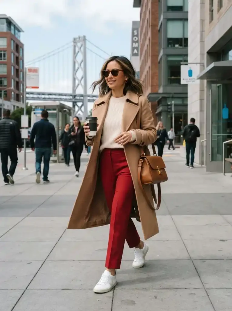  Cherry Red Trousers