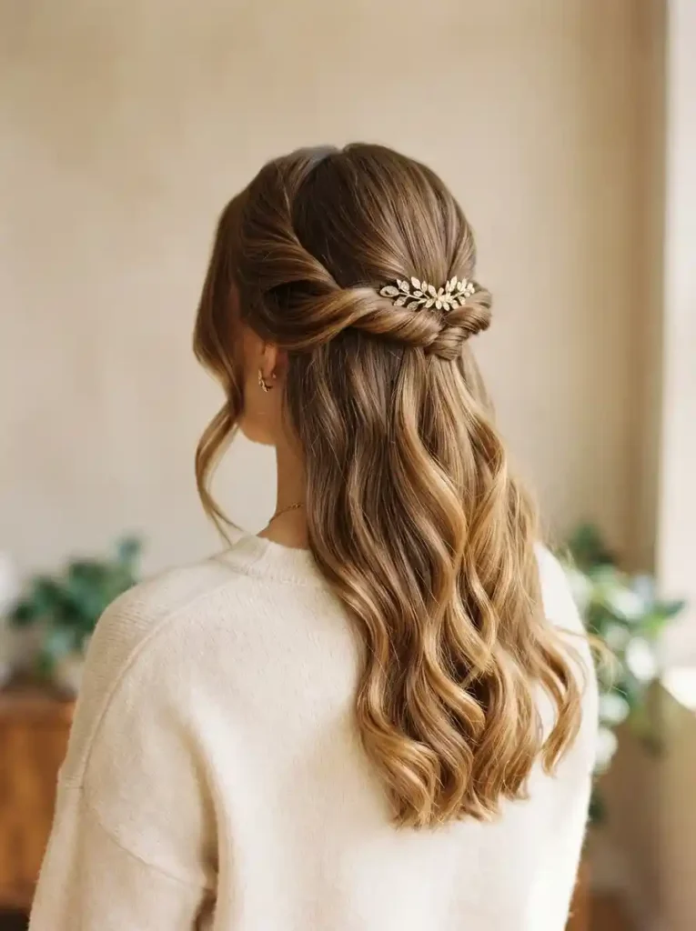 Half-Up Twisted Hairstyle