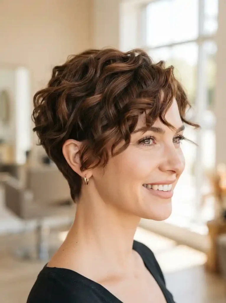 Wavy Curly Pixie