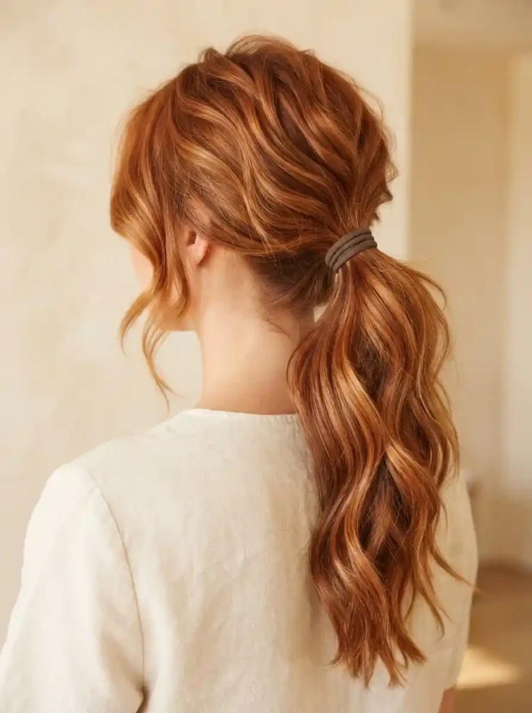 Copper Textured Ponytail