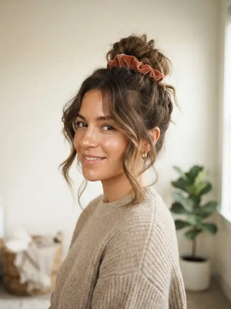 Messy-Bun-With-Scrunchie.