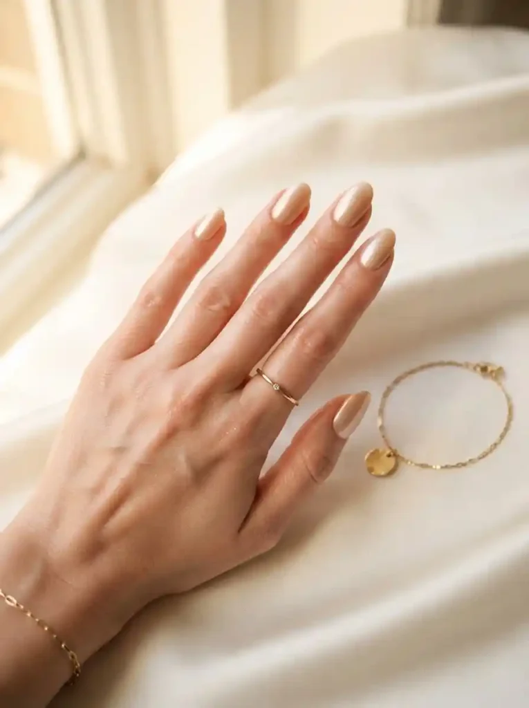Warm Champagne Nail Color