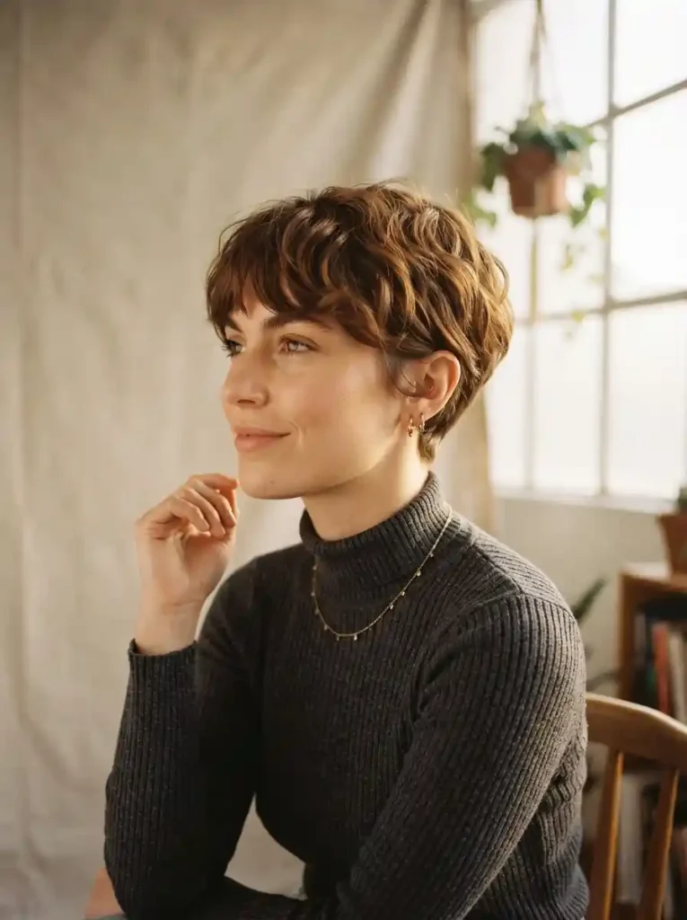 Wavy-Tapered-Pixie