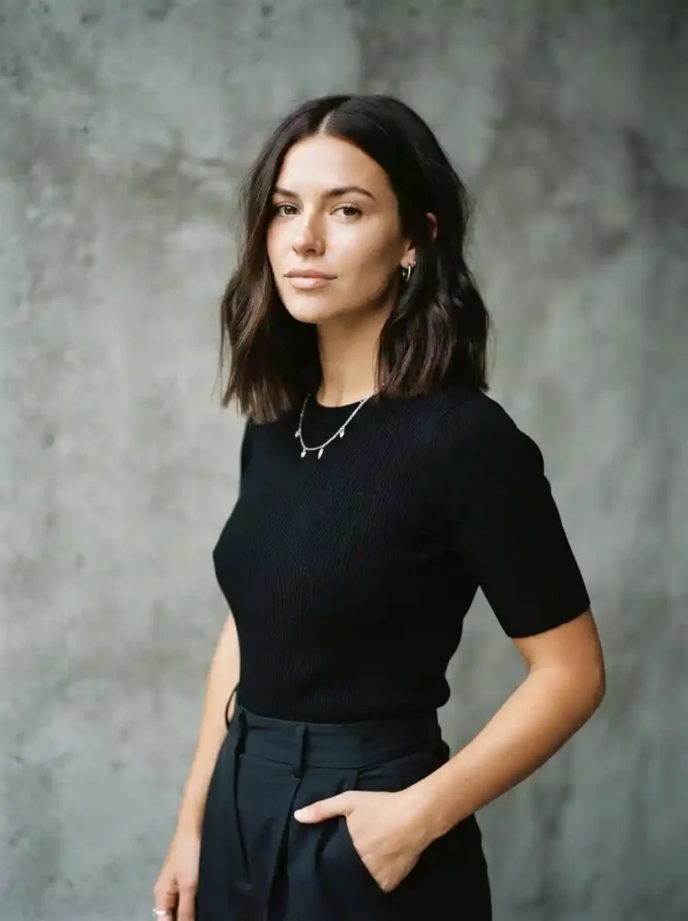 Blunt Cut With Choppy Texture-Trendy Blunt Haircut Ideas