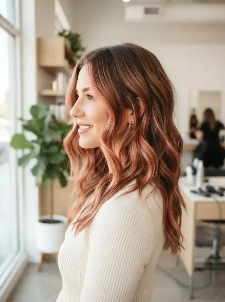 Rosy-Copper-Balayage