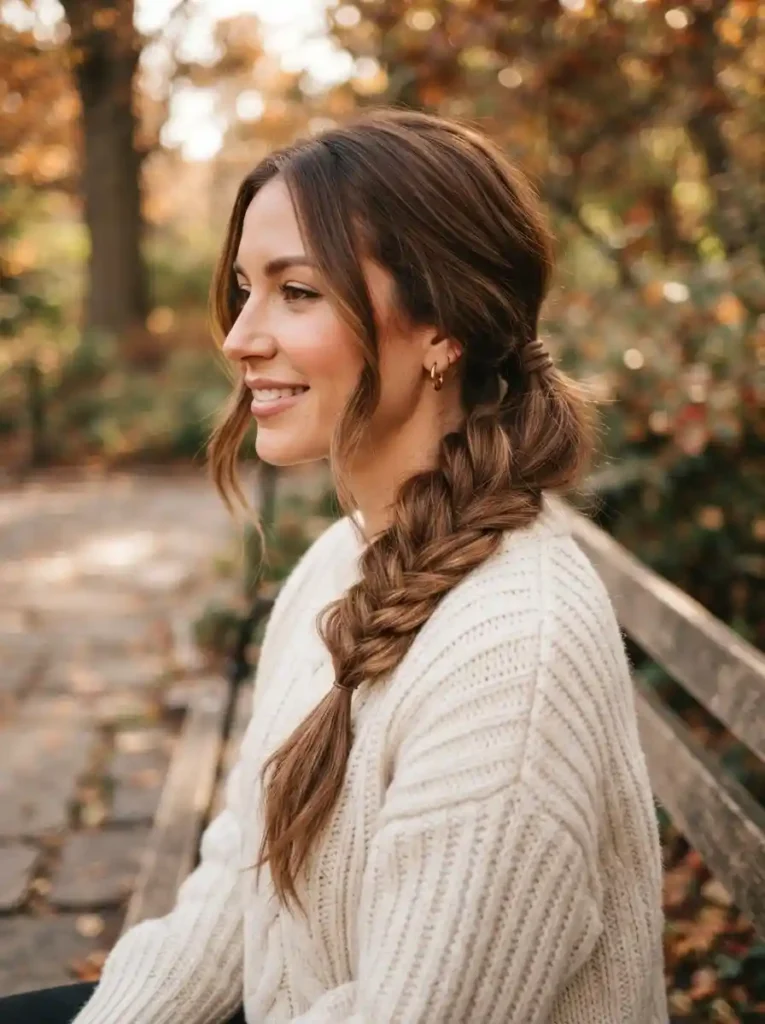 Low Braided Ponytail