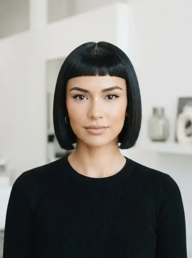 Blunt Bob With Micro Bangs