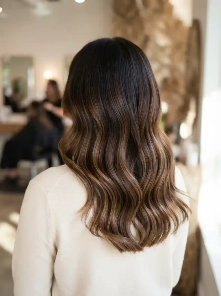 Deep-brunette-roots-pretty-hair-color-ideas.