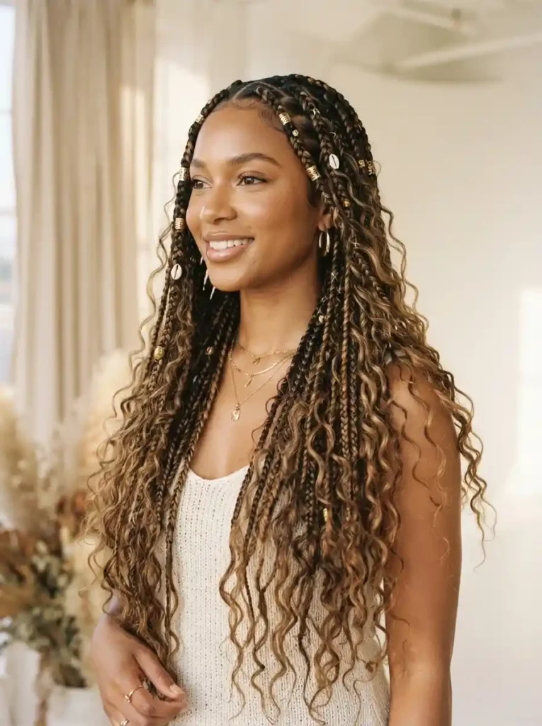Bohemian Knotless Braids