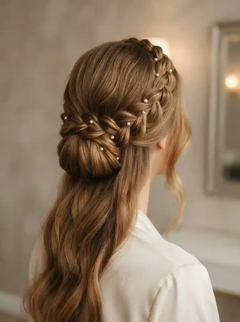 Braided-Crown-Bun-Hairstyle-Ideas.