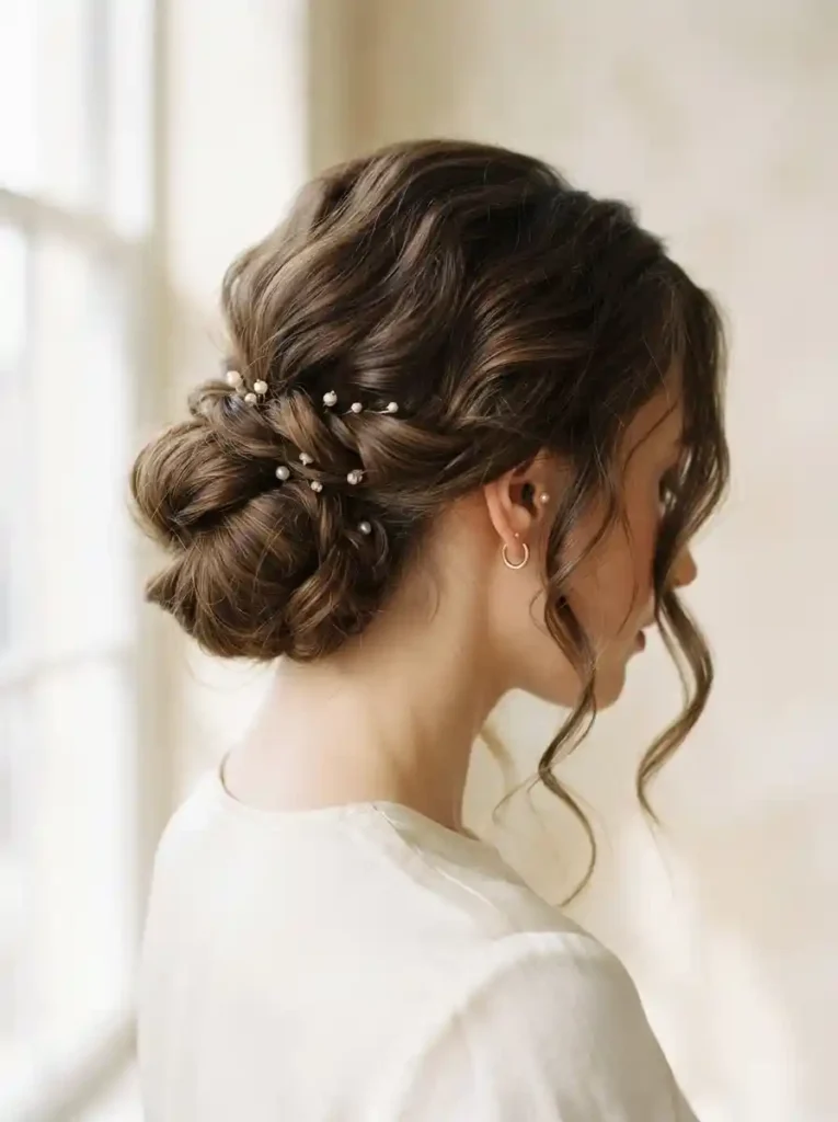 Low-Romantic-Messy-Bun-Hairstyle-Ideas