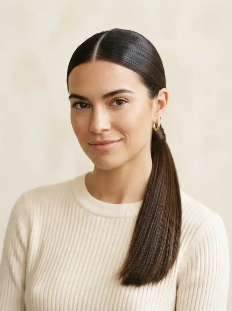  Sleek Low Ponytail
