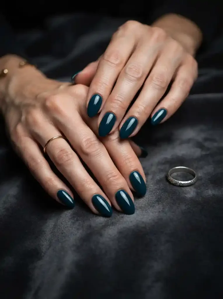 Deep Teal Nail Color