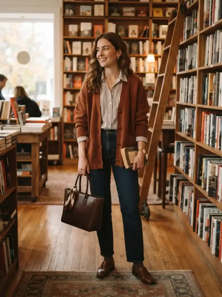 Rust Cardigan Denim