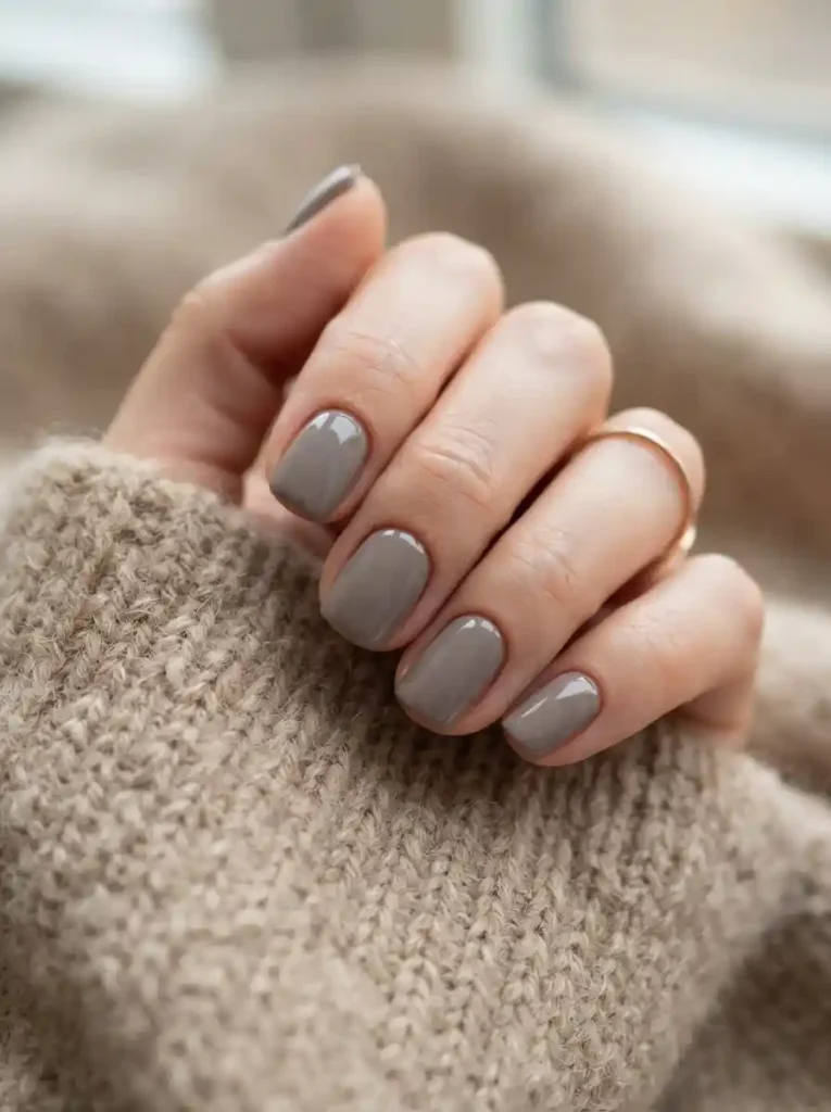 Taupe Gray Nails