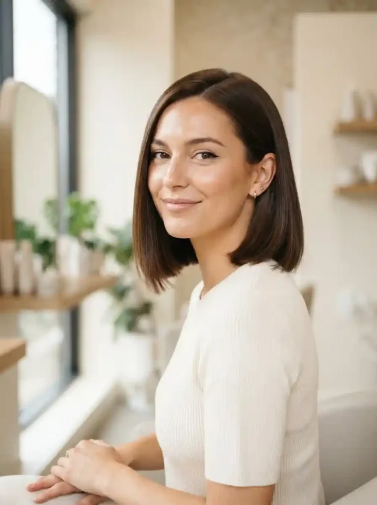 Blunt Bob With Wispy Ends