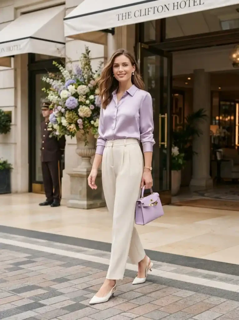 Lavender Pleated Pants