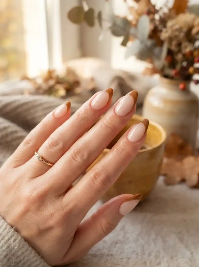Caramel French Tips