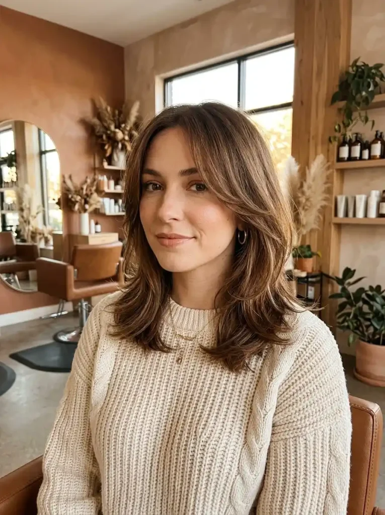 Soft Layered Lob-Fall Haircuts for Plus Size Women