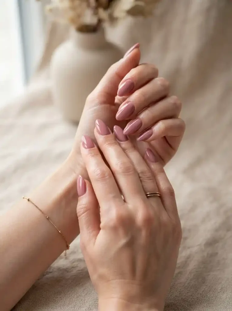 Dusty Rose Nails