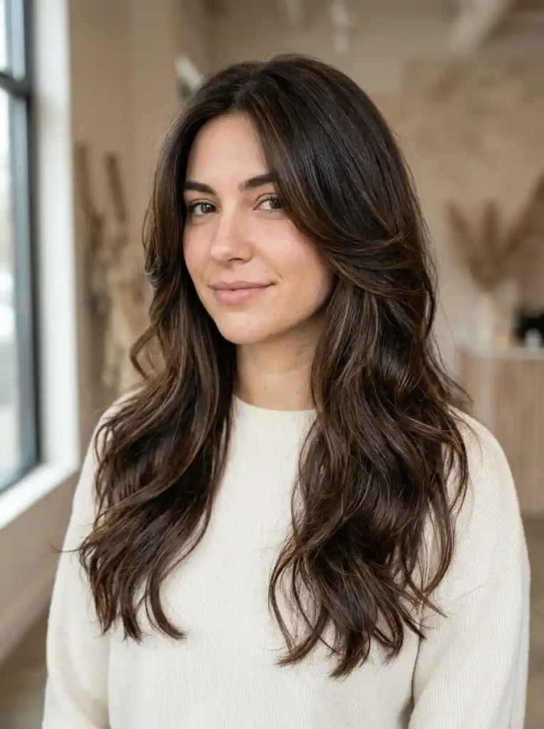 Face-Framing Layers for Thick Hair