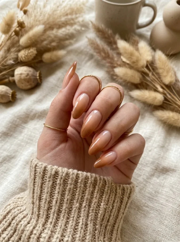Caramel Ombré Nails