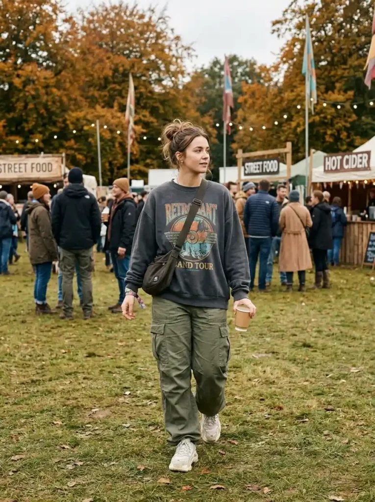 Graphic Sweatshirt and Cargo Trousers