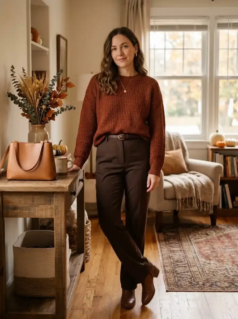 Rust Knit Outfit