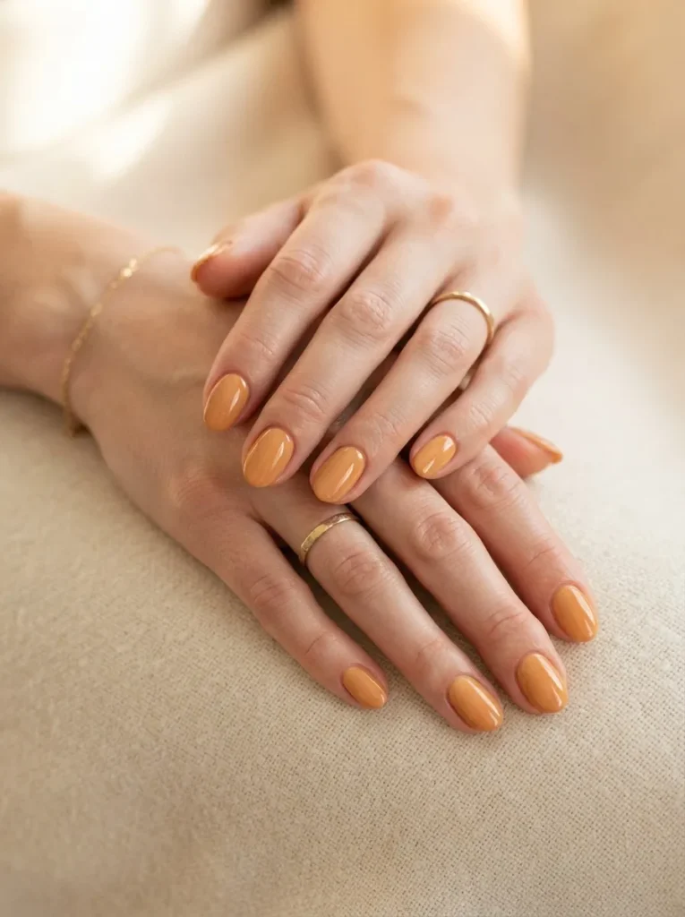 Creamy Pumpkin Nails