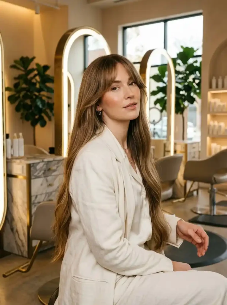  Long Layers with Wispy Bangs