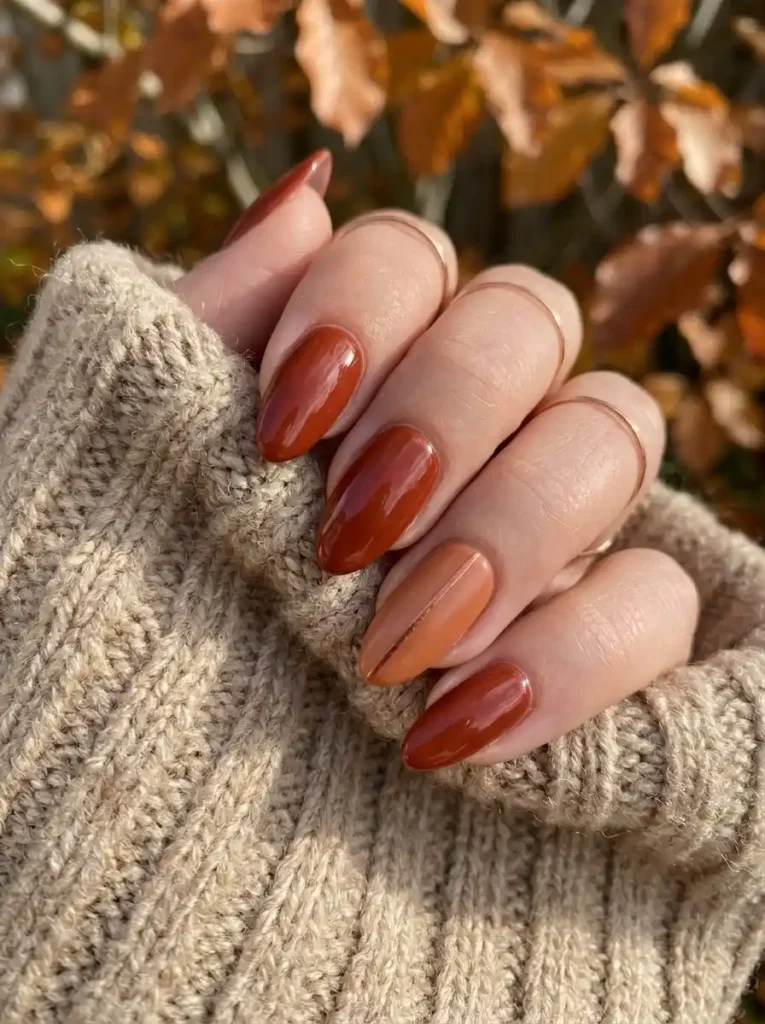Rust Red Nails