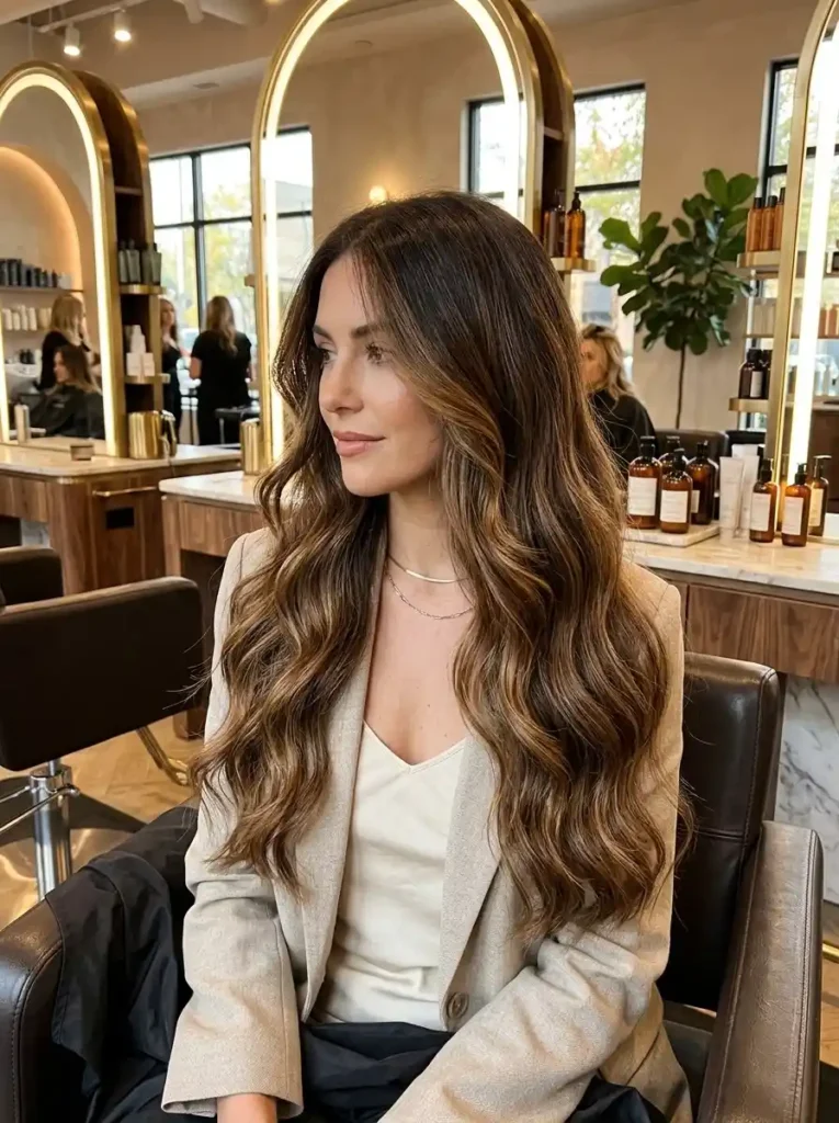 Long Layered Cut with Balayage