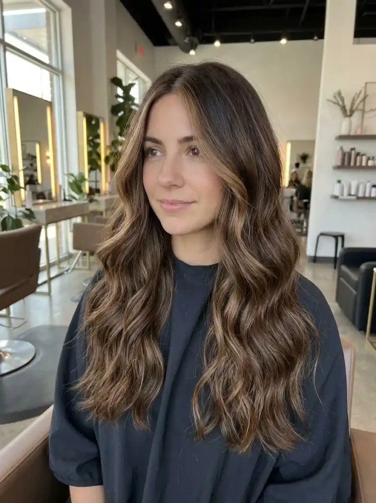 Mocha Balayage with Money Pieces
