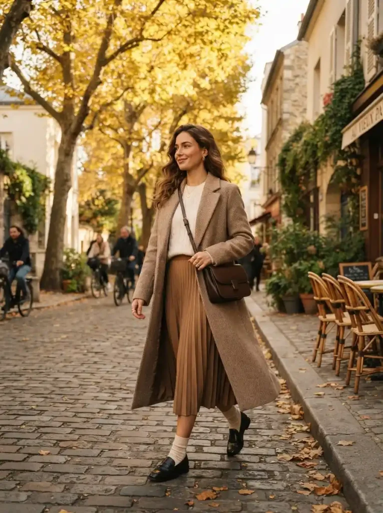 Cable Knit & Midi Skirt