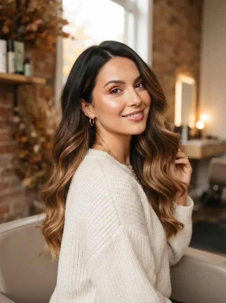 Chestnut balayage brunette