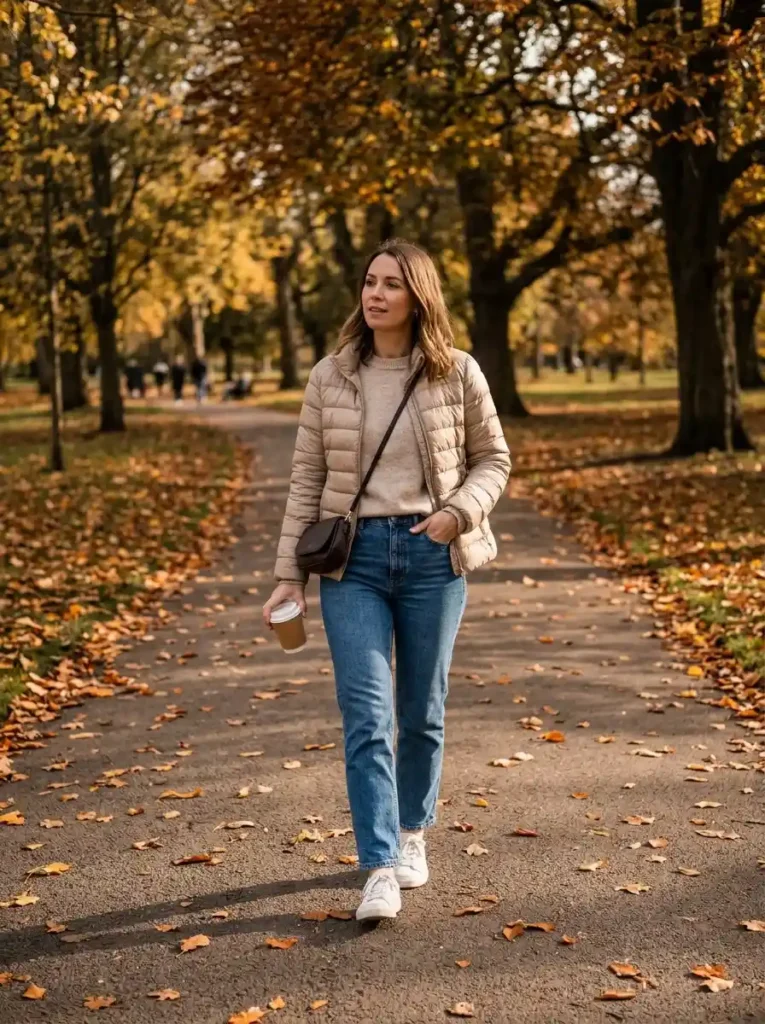  Puffer Jacket and Casual Layers