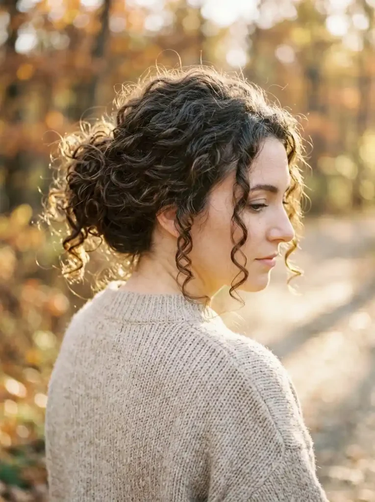  Loose Curly Updo